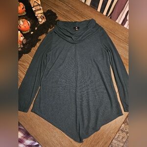 Iz Byer Dark Teal Cowl Neck Sweater